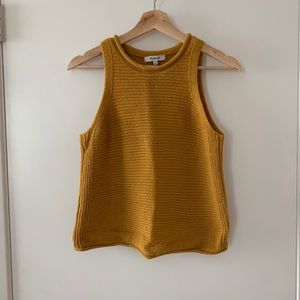 Mustard yellow knit top